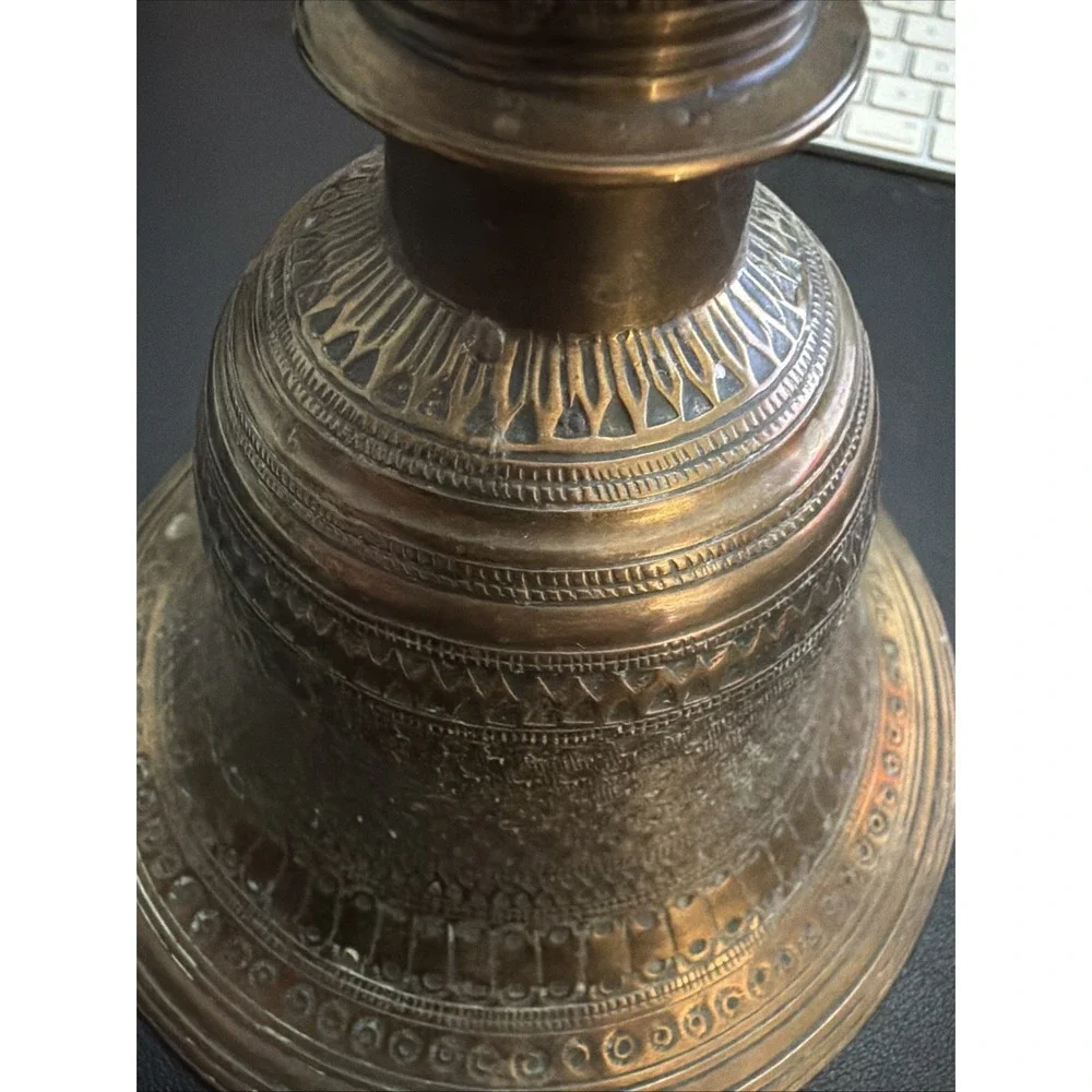 Antique Old Fine Silver Inlay Bidri Work Iron Hookah Base Pot Collectible!!